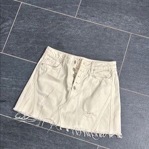 “We the free” size 27 cream denim skirt